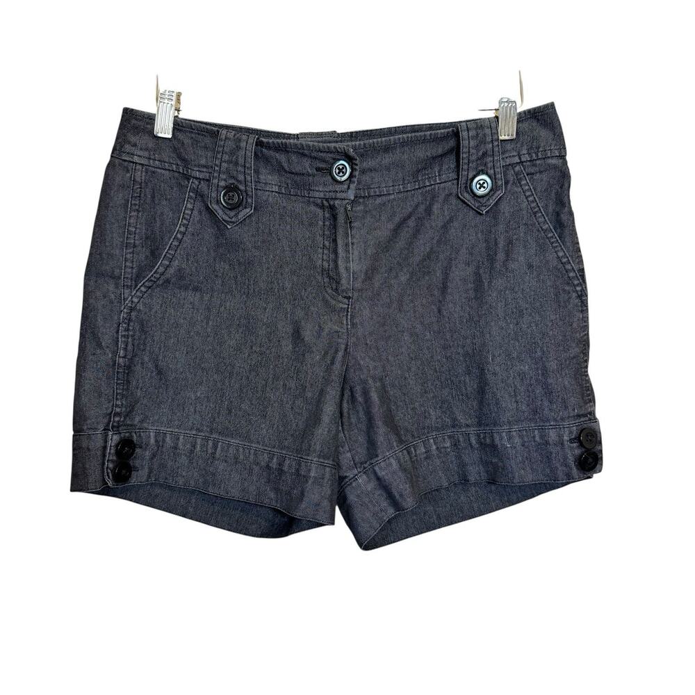 Sandro Women’s Shorts Pockets Black Cotton Size 8 Button Details Quiet Luxury
